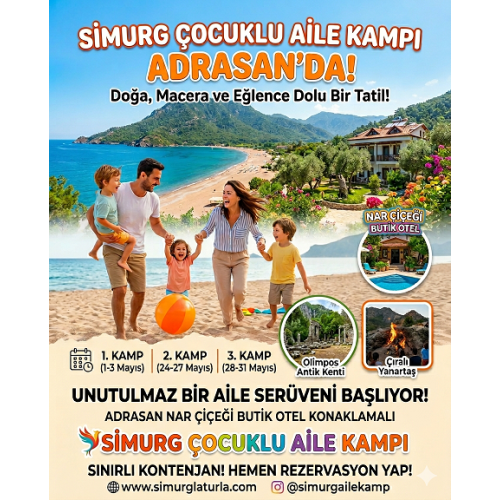 01-03 Mayıs Adrasan Çocuklu Aile Kampı(2 Gece 3 Gün)